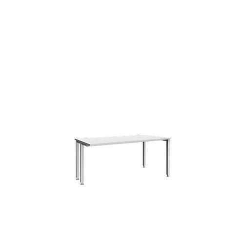 4250510841860 - Genius Schreibtisch MODENA FLEX 4-Fuß-Quadratrohr verkürzte Seitenteile B 1600 mm lichtgrau 4250510841860 - Genius Schreibtisch MODENA FLEX 4-Fuß-Quadratrohr verkürzte Seitenteile B 1600 mm lichtgrau