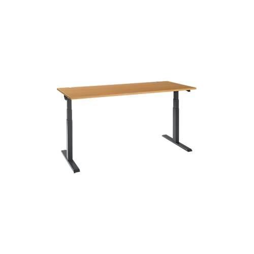 4251898821208 - Select Schreibtisch ERGO-T 20 elektrisch höhenverstellbar Rechteck T-Fuß B 1800 x T 800 x H 640-1300 mm Buche anthrazit 4251898821208 - Select Schreibtisch ERGO-T 20 elektrisch höhenverstellbar Rechteck T-Fuß B 1800 x T 800 x H 640-1300 mm Buche anthrazit
