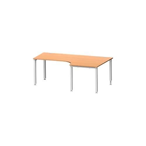 4250510842423 - Genius Winkelschreibtisch MODENA FLEX 90° Ansatz rechts 4-Fuß-Quadratrohr B 2000 mm buche weiß 4250510842423 - Genius Winkelschreibtisch MODENA FLEX 90° Ansatz rechts 4-Fuß-Quadratrohr B 2000 mm buche weiß