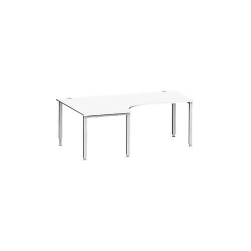 4250510842607 - Genius Winkelschreibtisch MODENA FLEX 90° Ansatz links 4-Fuß-Quadratrohr B 2000 mm weiß weiß 4250510842607 - Genius Winkelschreibtisch MODENA FLEX 90° Ansatz links 4-Fuß-Quadratrohr B 2000 mm weiß weiß