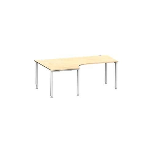 4250510842584 - Genius Winkelschreibtisch MODENA FLEX 90° Ansatz links 4-Fuß-Quadratrohr B 2000 mm ahorn weiß 4250510842584 - Genius Winkelschreibtisch MODENA FLEX 90° Ansatz links 4-Fuß-Quadratrohr B 2000 mm ahorn weiß