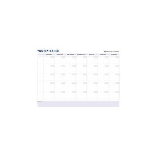4007817089842 - Wochenplaner Staedtler Lumocolor® 641 A1-1 Format A1 trocken & nass abwischbar inkl Universalstiften & Stifteklammern Kunststoff