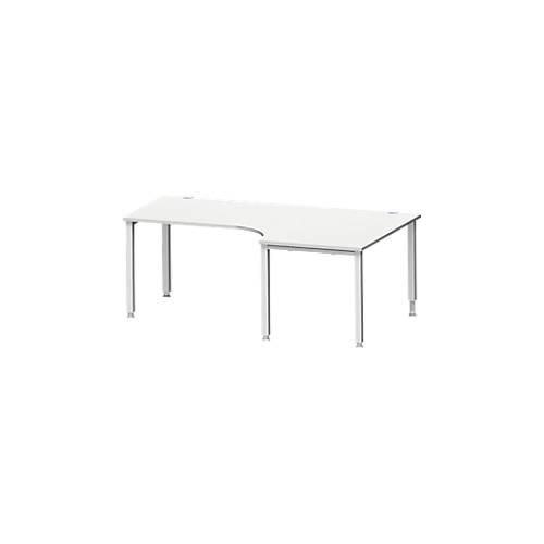 4250510842416 - Genius Winkelschreibtisch MODENA FLEX 90° Ansatz rechts 4-Fuß-Quadratrohr B 2000 mm lichtgrau 4250510842416 - Genius Winkelschreibtisch MODENA FLEX 90° Ansatz rechts 4-Fuß-Quadratrohr B 2000 mm lichtgrau