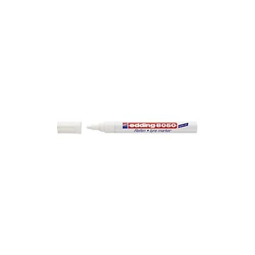 4004764784448 - edding 8050 Permanent Spezialmarker Weiß Mittel Rundspitze 2 - 4 mm 4004764784448 - edding 8050 Permanent Spezialmarker Weiß Mittel Rundspitze 2 - 4 mm