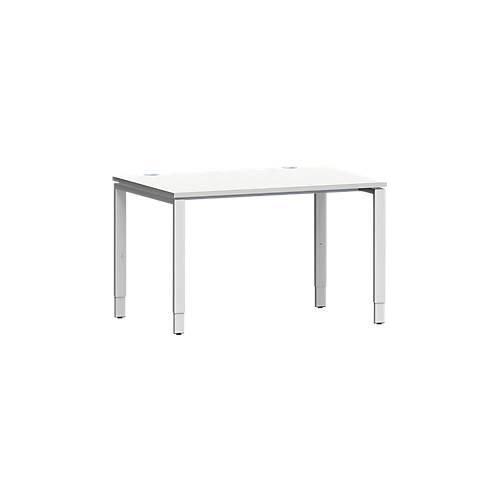 4250510843161 - Genius Schreibtisch Modena Flex Rechteck 4-Fuß Rechteckrohr B 1200 x T 800 x H 650-850 mm lichtgrau weißaluminium 4250510843161 - Genius Schreibtisch Modena Flex Rechteck 4-Fuß Rechteckrohr B 1200 x T 800 x H 650-850 mm lichtgrau weißaluminium
