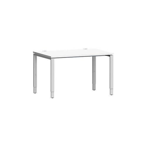 4250510843208 - Genius Schreibtisch Modena Flex Rechteck 4-Fuß Rechteckrohr B 1200 x T 800 x H 650-850 mm weiß weißaluminium 4250510843208 - Genius Schreibtisch Modena Flex Rechteck 4-Fuß Rechteckrohr B 1200 x T 800 x H 650-850 mm weiß weißaluminium