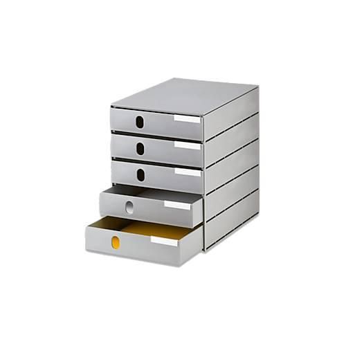 7612176089098 - styro® Schubladenbox Styroval Pro 5 Schubladen geschlossen B 243 x T 335 x H 323 mm DIN C4 Polystyrol stapelbar öko-grau 7612176089098 - styro® Schubladenbox Styroval Pro 5 Schubladen geschlossen B 243 x T 335 x H 323 mm DIN C4 Polystyrol stapelbar öko-grau