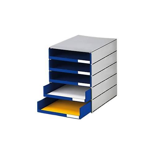 7612176089852 - styro® Schubladenbox Styroval Pro 5 Schubladen offen DIN C4 Polystyrol öko-grau blau 7612176089852 - styro® Schubladenbox Styroval Pro 5 Schubladen offen DIN C4 Polystyrol öko-grau blau