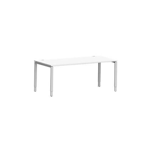 4250510843505 - Genius Schreibtisch Modena Flex Rechteck 4-Fuß Rechteckrohr B 1800 x T 800 x H 650-850 mm weiß weißaluminium 4250510843505 - Genius Schreibtisch Modena Flex Rechteck 4-Fuß Rechteckrohr B 1800 x T 800 x H 650-850 mm weiß weißaluminium