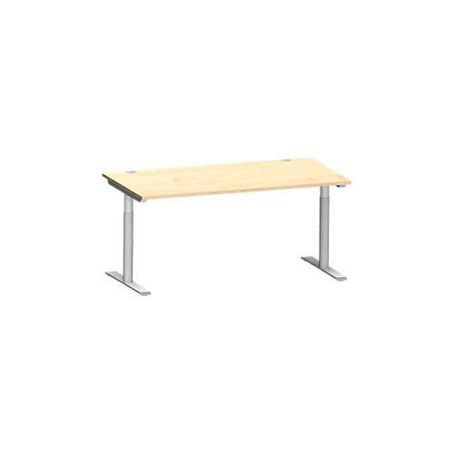 4250510874660 - Genius Schreibtisch MODENA FLEX T-Fuß-Rundrohr B 1600 x T 800 mm ahorn weißalu 4250510874660 - Genius Schreibtisch MODENA FLEX T-Fuß-Rundrohr B 1600 x T 800 mm ahorn weißalu