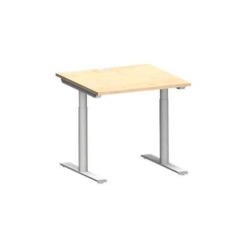 4250510874561 - Genius Schreibtisch MODENA FLEX T-Fuß-Rundrohr B 800 x T 800 mm ahorn weißalu