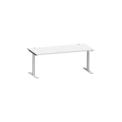 4250510938577 - Genius Schreibtisch MODENA FLEX T-Fuß-Rundrohr B 1800 x T 800 mm lichtgrau 4250510938577 - Genius Schreibtisch MODENA FLEX T-Fuß-Rundrohr B 1800 x T 800 mm lichtgrau