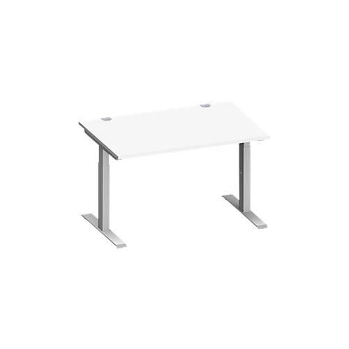 4250510875032 - Genius Schreibtisch MODENA FLEX Rechteck T-Fuß Rechteckrohr B 1200 x T 800 x H 650-850 mm weiß weißalu 4250510875032 - Genius Schreibtisch MODENA FLEX Rechteck T-Fuß Rechteckrohr B 1200 x T 800 x H 650-850 mm weiß weißalu
