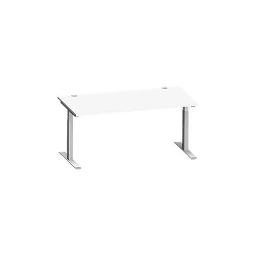 4250510875087 - Genius Schreibtisch MODENA FLEX Rechteck T-Fuß Rechteckrohr B 1600 x T 800 x H 650-850 mm weiß weißalu 4250510875087 - Genius Schreibtisch MODENA FLEX Rechteck T-Fuß Rechteckrohr B 1600 x T 800 x H 650-850 mm weiß weißalu