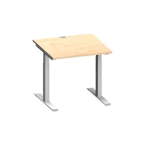 4250510938638 - Genius Schreibtisch MODENA FLEX Quadrat T-Fuß Rechteckrohr B 800 x T 800 x H 650-850 mm Ahorn weißalu 4250510938638 - Genius Schreibtisch MODENA FLEX Quadrat T-Fuß Rechteckrohr B 800 x T 800 x H 650-850 mm Ahorn weißalu