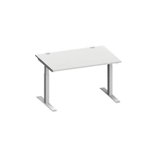 4250510874998 - Genius Schreibtisch MODENA FLEX Rechteck T-Fuß Rechteckrohr B 1200 x T 800 x H 650-850 mm lichtgrau weißalu 4250510874998 - Genius Schreibtisch MODENA FLEX Rechteck T-Fuß Rechteckrohr B 1200 x T 800 x H 650-850 mm lichtgrau weißalu