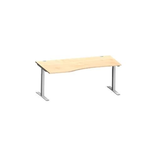4250510875315 - Genius Schreibtisch MODENA FLEX Freiform links T-Fuß Rechteckrohr B 1800 x T 1000 800 x H 650-850 mm Ahorn weißalu 4250510875315 - Genius Schreibtisch MODENA FLEX Freiform links T-Fuß Rechteckrohr B 1800 x T 1000 800 x H 650-850 mm Ahorn weißalu
