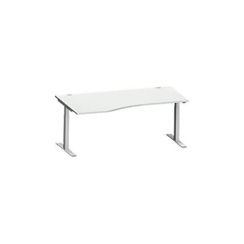 4250510875292 - Genius Schreibtisch MODENA FLEX Freiform links T-Fuß Rechteckrohr B 1800 x T 1000 800 x H 650-850 mm lichtgrau weißalu 4250510875292 - Genius Schreibtisch MODENA FLEX Freiform links T-Fuß Rechteckrohr B 1800 x T 1000 800 x H 650-850 mm lichtgrau weißalu