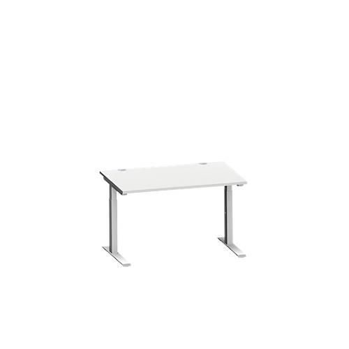 4250510876190 - Genius Schreibtisch MODENA FLEX C-Fuß-Rechteckrohr B 1200 x T 800 mm lichtgrau weißalu 4250510876190 - Genius Schreibtisch MODENA FLEX C-Fuß-Rechteckrohr B 1200 x T 800 mm lichtgrau weißalu