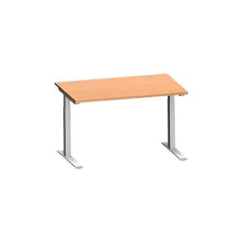 4250510876206 - Genius Schreibtisch MODENA FLEX C-Fuß-Rechteckrohr B 1200 x T 800 mm Buche weißalu 4250510876206 - Genius Schreibtisch MODENA FLEX C-Fuß-Rechteckrohr B 1200 x T 800 mm Buche weißalu