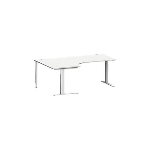 4250510876602 - Genius Winkelschreibtisch MODENA FLEX 90° C-Fuß-Rechteckrohr B 2000 mm Ansatz links 4250510876602 - Genius Winkelschreibtisch MODENA FLEX 90° C-Fuß-Rechteckrohr B 2000 mm Ansatz links