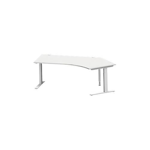 4250510876657 - Genius Winkelschreibtisch MODENA FLEX 135° Ansatz rechts C-Fuß-Rechteckrohr B 2165 mm lichtgrau 4250510876657 - Genius Winkelschreibtisch MODENA FLEX 135° Ansatz rechts C-Fuß-Rechteckrohr B 2165 mm lichtgrau