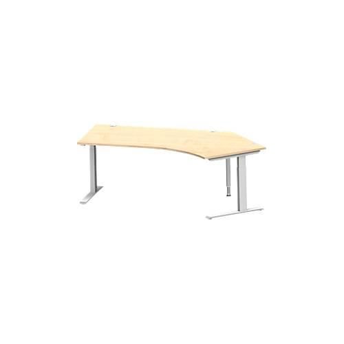 4250510938898 - Genius Winkelschreibtisch MODENA FLEX 135° Ansatz rechts C-Fuß-Rechteckrohr B 2165 mm ahorn weiß 4250510938898 - Genius Winkelschreibtisch MODENA FLEX 135° Ansatz rechts C-Fuß-Rechteckrohr B 2165 mm ahorn weiß