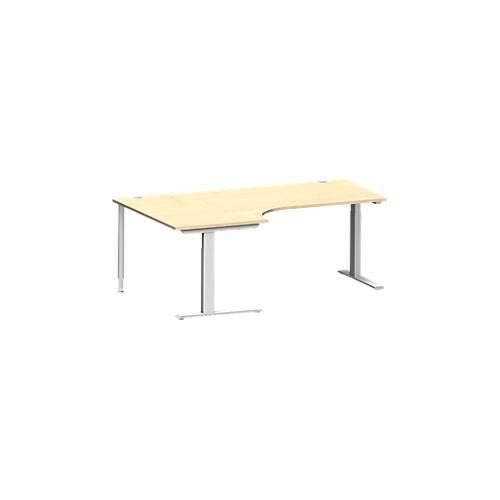 4250510876626 - Genius Winkelschreibtisch MODENA FLEX 90° C-Fuß-Rechteckrohr B 2000 mm Ansatz links Ahorn weißalu 4250510876626 - Genius Winkelschreibtisch MODENA FLEX 90° C-Fuß-Rechteckrohr B 2000 mm Ansatz links Ahorn weißalu