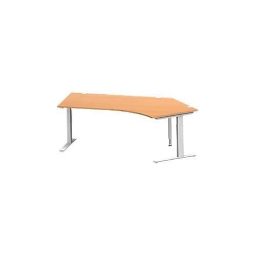 4250510938881 - Genius Winkelschreibtisch MODENA FLEX 135° Ansatz rechts C-Fuß-Rechteckrohr B 2165 mm buche weiß 4250510938881 - Genius Winkelschreibtisch MODENA FLEX 135° Ansatz rechts C-Fuß-Rechteckrohr B 2165 mm buche weiß