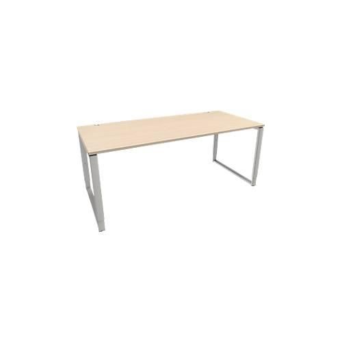 4250510881705 - Genius Schreibtisch Modena Flex höheneinstellbar Rechteckform Bügelfuß Breite 1800 mm Ahorn-Dekor