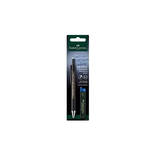 4005401377962 - Druckbleistift GRIP-MATIC 1377 Minenstärke 07 mm HB Auto-Minenvorschub Mine auswechselbar gummierte Griffzone Kunststoff & Metall transluzent-schwarzgrau inkl 12 Minen