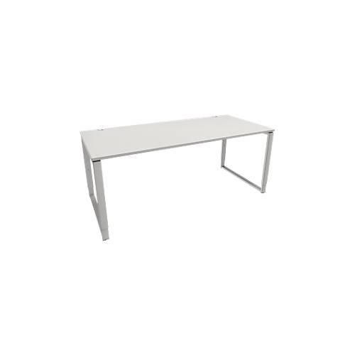 4250510881682 - Genius Schreibtisch Modena Flex höheneinstellbar Rechteckform Bügelfuß Breite 1800 mm lichtgrau 4250510881682 - Genius Schreibtisch Modena Flex höheneinstellbar Rechteckform Bügelfuß Breite 1800 mm lichtgrau