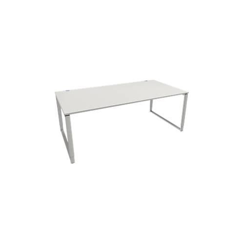 4250510881736 - Genius Schreibtisch Modena Flex höheneinstellbar Rechteckform Bügelfuß Breite 2000 mm lichtgrau 4250510881736 - Genius Schreibtisch Modena Flex höheneinstellbar Rechteckform Bügelfuß Breite 2000 mm lichtgrau