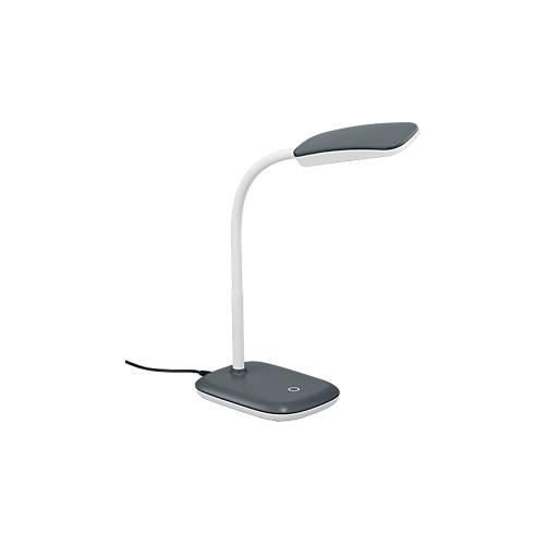 4017807369502 - LED Schreibtischleuchte BOA in Grau mit Flex Gelenk & 4-fach Dimmer 36cm