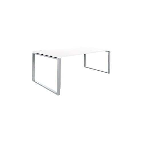 4250510881729 - Genius Schreibtisch Modena Flex höheneinstellbar Rechteckform Bügelfuß Breite 1800 mm weiß