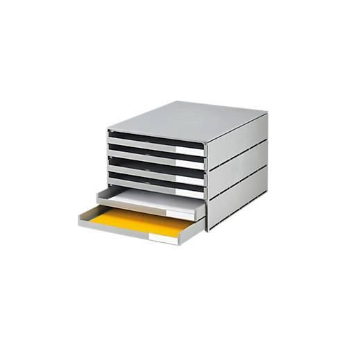 7612176089180 - Schubladenbox styro® Styroval Format C4 6 offene Schübe stapelbar Beschriftungsmaterial B 243 x T 335 x H 200 mm Recycling-Kunststoff schwarz-grau 7612176089180 - Schubladenbox styro® Styroval Format C4 6 offene Schübe stapelbar Beschriftungsmaterial B 243 x T 335 x H 200 mm Recycling-Kunststoff schwarz-grau