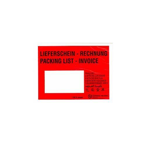 4251898800081 - Papier-Dokumententasche Lieferscheintasche SecurePack C6 Fenster links mit Aufdruck selbstklebend 100 % recycelbares Pergaminpapier rot 250 Stück 4251898800081 - Papier-Dokumententasche Lieferscheintasche SecurePack C6 Fenster links mit Aufdruck selbstklebend 100 % recycelbares Pergaminpapier rot 250 Stück