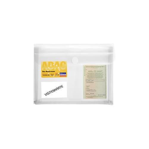 4250037416787 - Fahrzeugschein Tasche FolderSys A5 3 Taschen Querfalte Klettverschluss Polypropylen transparent 10 Stück 4250037416787 - Fahrzeugschein Tasche FolderSys A5 3 Taschen Querfalte Klettverschluss Polypropylen transparent 10 Stück