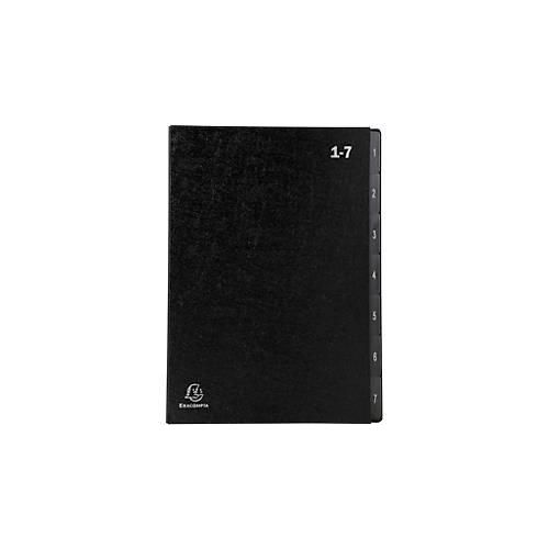 3130630570073 - Pultordner Exacompta 57007E Format A4 7 Fächer Taben 1-7 B 250 x H 330 mm Blauer Engel Recycling-Karton schwarz 3130630570073 - Pultordner Exacompta 57007E Format A4 7 Fächer Taben 1-7 B 250 x H 330 mm Blauer Engel Recycling-Karton schwarz