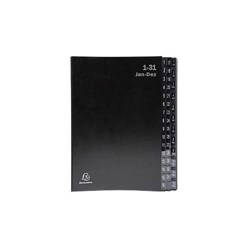 3130630570448 - Pultordner Exacompta 57044E Format A4 44 Fächer Taben 1-12 1-31 Jan-Dez B 250 x H 330 mm Blauer Engel Recycling-Karton schwarz 3130630570448 - Pultordner Exacompta 57044E Format A4 44 Fächer Taben 1-12 1-31 Jan-Dez B 250 x H 330 mm Blauer Engel Recycling-Karton schwarz