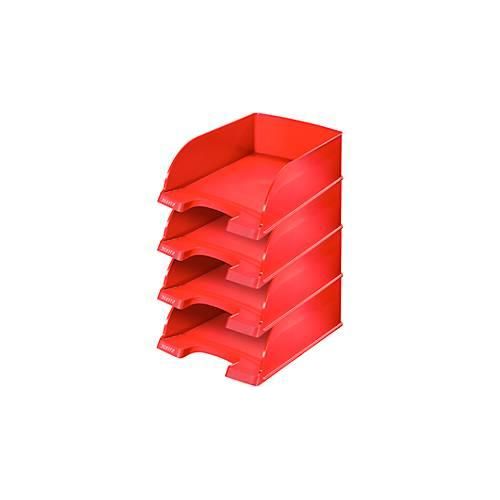 4002432512195 - Briefkorb 5233 stapelbar Maße 255 x 103 x 360mm rot 4002432512195 Esselte 4 Stück