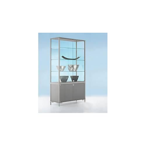 4260222860516 - LINK Staufachvitrine Verglasung 4-seitig mit Unterschrank HxBxT 1860 x 1000 x 400 mm 4260222860516 - LINK Staufachvitrine Verglasung 4-seitig mit Unterschrank HxBxT 1860 x 1000 x 400 mm