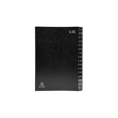 3130630570325 - Pultordner Exacompta 57032E Format A4 32 Fächer Taben 1-31 B 250 x H 330 mm Blauer Engel Recycling-Karton schwarz 3130630570325 - Pultordner Exacompta 57032E Format A4 32 Fächer Taben 1-31 B 250 x H 330 mm Blauer Engel Recycling-Karton schwarz