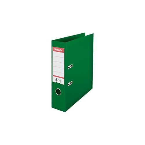 4049793006055 - Ordner Esselte® No 1 A4 Rückenbreite 75 mm für ca 500 Blatt Hebelmechanik Rückenschild Griffloch & Raumsparschlitze FSC®-Karton grün