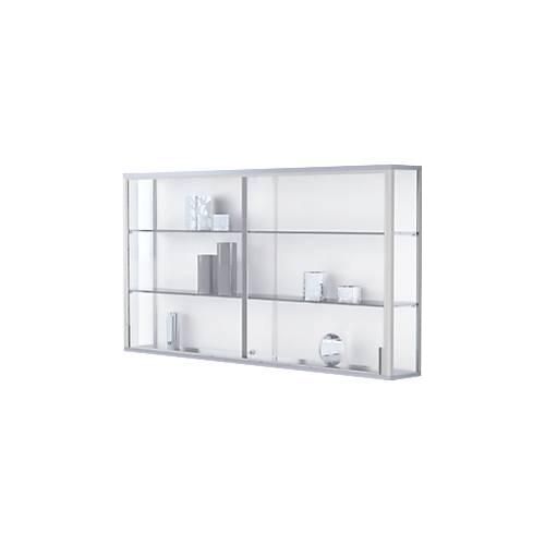 4260222860561 - Wandvitrine einhängend 2 verstellbare Glasböden abschließbare Schiebetüren ESG-Sicherheitsglas B 1500 x T 200 x H 800 mm 4260222860561 - Wandvitrine einhängend 2 verstellbare Glasböden abschließbare Schiebetüren ESG-Sicherheitsglas B 1500 x T 200 x H 800 mm