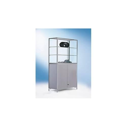 4260222860530 - LINK Staufachvitrine Verglasung 4-seitig mit Unterschrank HxBxT 1860 x 1500 x 400 mm 4260222860530 - LINK Staufachvitrine Verglasung 4-seitig mit Unterschrank HxBxT 1860 x 1500 x 400 mm