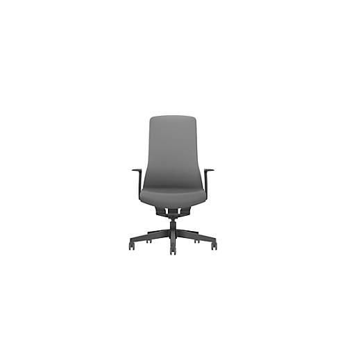 4016849748931 - Bürostuhl PUREis3 feste Armlehnen 3D-Auto-Synchronmechanik Muldensitz Polster-Netzrücken eisengrau schwarz