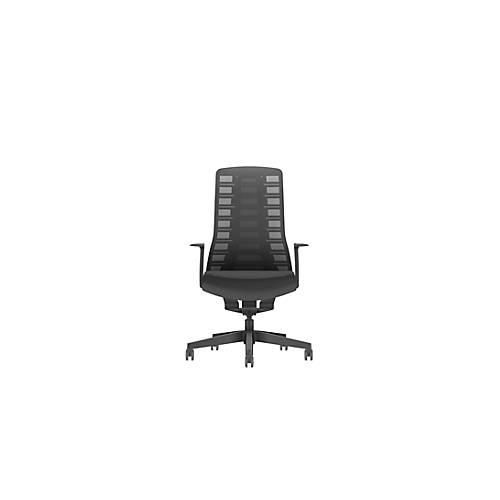 4016849747668 - Bürostuhl PUREis3 feste Armlehnen 3D-Auto-Synchronmechanik Muldensitz Netzrücken schwarz schwarz 4016849747668 - Bürostuhl PUREis3 feste Armlehnen 3D-Auto-Synchronmechanik Muldensitz Netzrücken schwarz schwarz