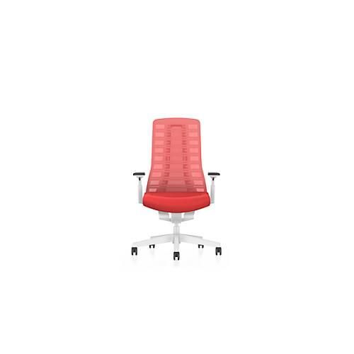 4016849749068 - Bürostuhl PUREis3 verstellbare Armlehnen 3D-Auto-Synchronmechanik Muldensitz Netzrücken feuerrot weiß 4016849749068 - Bürostuhl PUREis3 verstellbare Armlehnen 3D-Auto-Synchronmechanik Muldensitz Netzrücken feuerrot weiß