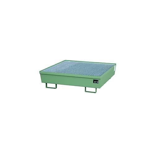 4052462017146 - eurokraft pro Stahl-Auffangwanne mit Randprofilierung für 4 x 200-l-Fässer LxB 1200 x 1200 mm grün RAL 6011 4052462017146 - eurokraft pro Stahl-Auffangwanne mit Randprofilierung für 4 x 200-l-Fässer LxB 1200 x 1200 mm grün RAL 6011